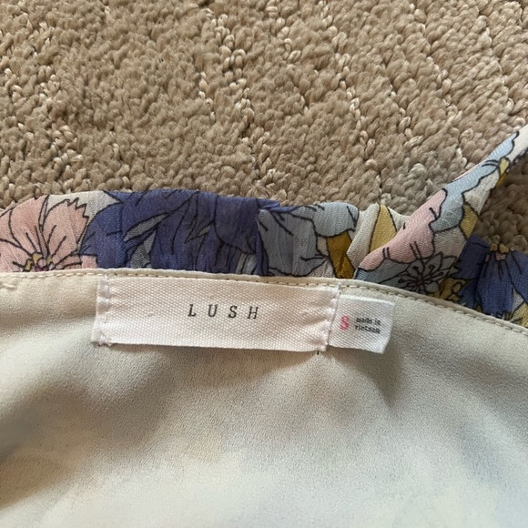 Lush Blue and White Floral Mini Dress - Picture 4 of 4